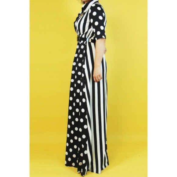 Stripes and Polka Dots Dress - Picture 3 of 4